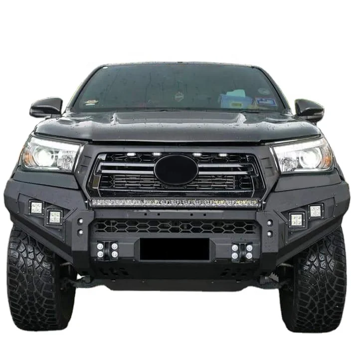 Hilux rocco18-20 ブルバー Toyota Hilux Revo Rocco 2018+ - Steel Front Bumper Bull Bar